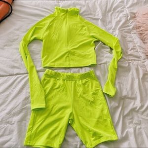 NEON GREEN WORKOUT SET